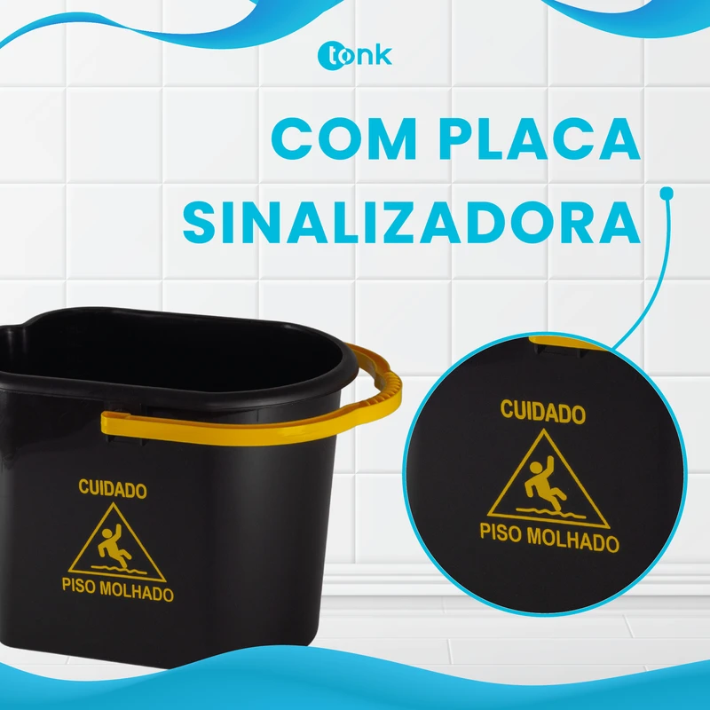Balde super reforçado com espremedor - 15 litros - foto 3