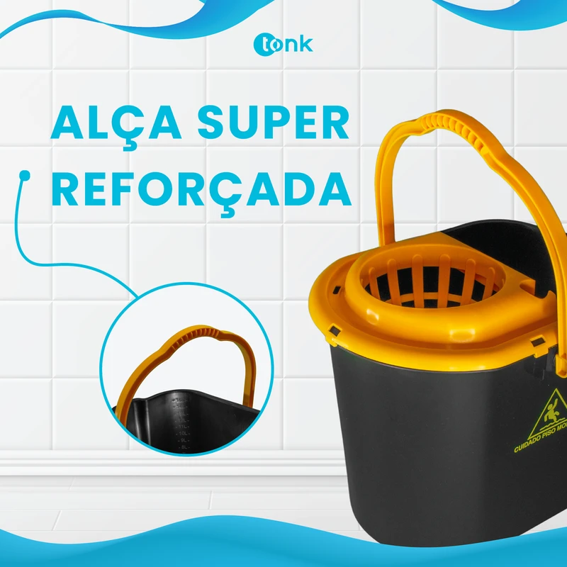Balde super reforçado com espremedor - 15 litros - foto 5