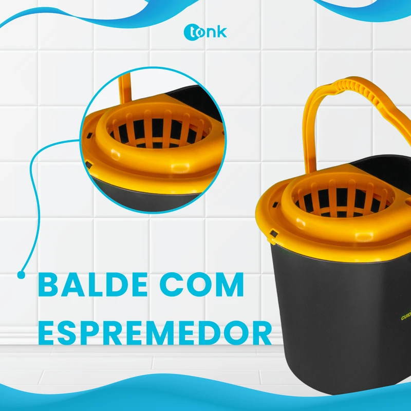 Balde super reforçado com espremedor - 15 litros - foto 2